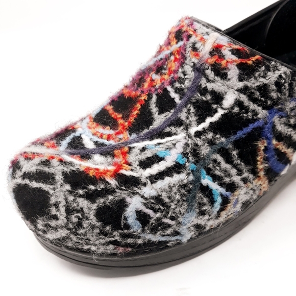 Dansko Confetti Scribble Felted Professional Clogs - Picture 3 of 14